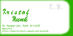 kristof munk business card